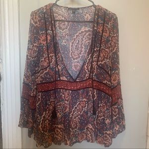 American Eagle Flowy Bohemian Top